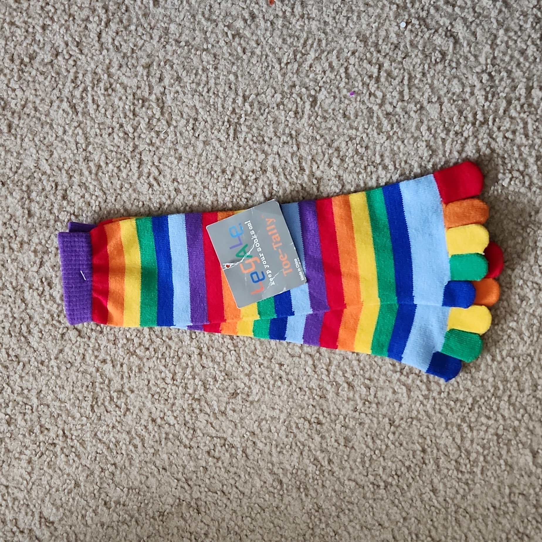 Rainbow Toe Sock